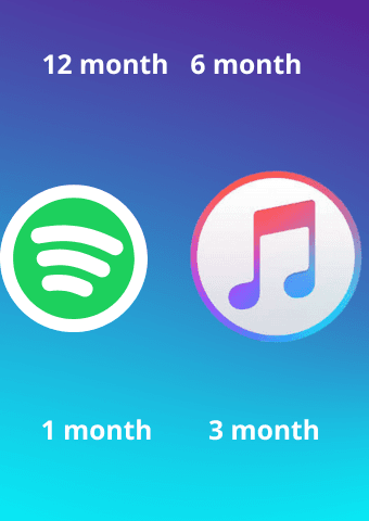 Spotify & Apple Music Accounts (1/3/6/12)months .